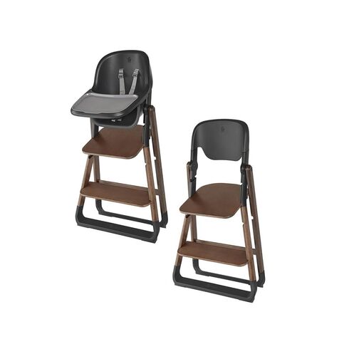 Scaun de masa copii 2 in 1 lemn dark Evolve Ergobaby, Culoare: Negru,poza 4