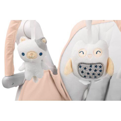 Scaun de masa cu leagan electric Caretero INDIGO 2 in 1 Pink, Culoare: Roz,poza 5