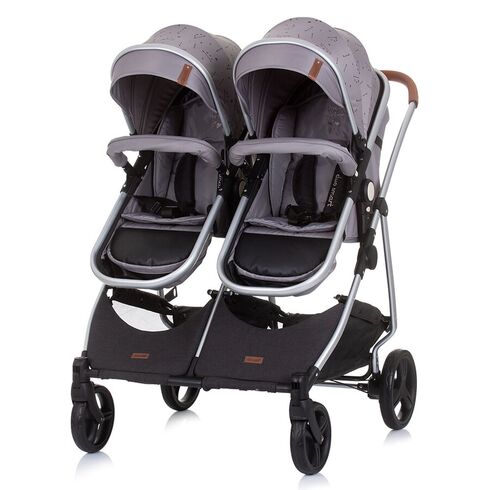 Carucior gemeni Chipolino Duo Smart 2 in 1 graphite, Culoare: Gri - poza 7 - ExclusivMAG.ro