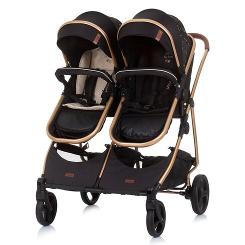 Carucior gemeni Chipolino Duo Smart 3 in 1 ebony, Culoare: Negru - poza 8 - ExclusivMAG.ro