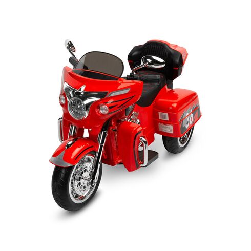 Motocicleta cu roti din spuma EVA Toyz RIOT 12V Rosie, Culoare: Rosu