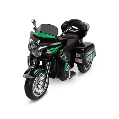 Motocicleta cu roti din spuma EVA Toyz RIOT 12V Neagra, Culoare: Negru