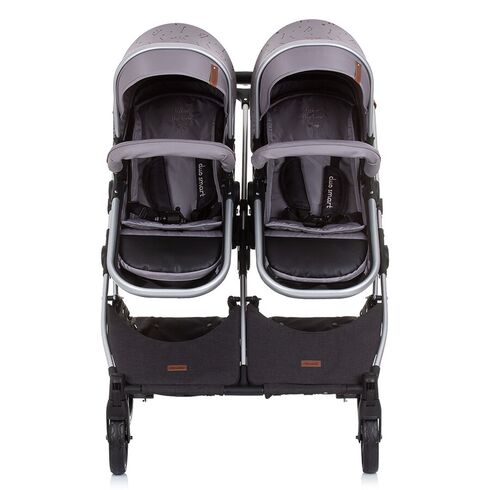 Carucior gemeni Chipolino Duo Smart 2 in 1 graphite, Culoare: Gri - poza 9 - ExclusivMAG.ro