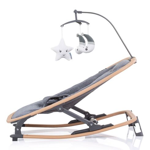 Scaunel balansoar Chipolino Velvet graphite wood, Culoare: Gri,poza 5  - ExclusivMAG.ro Scaunel balansoar Chipolino Velvet graphite wood, Culoare: Gri,poza 5