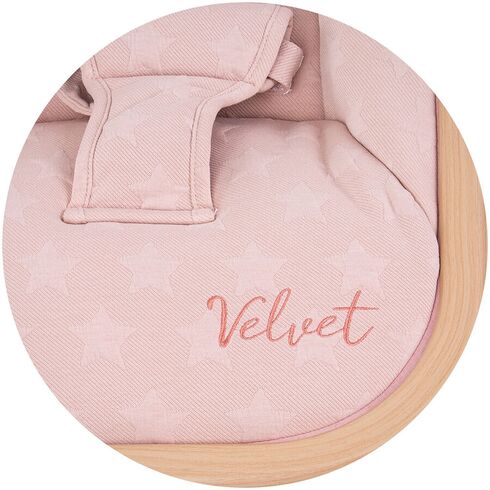 Scaunel balansoar Chipolino Velvet rose water wood, Culoare: Roz,poza 6