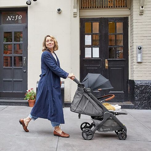 Carucior Compact Metro+ Deluxe Ergobaby London Grey, Culoare: Gri,poza 6