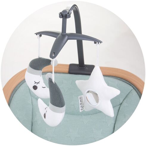 Scaunel balansoar Chipolino Velvet aloe wood, Culoare: Blue,poza 6