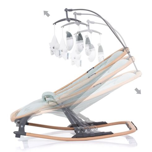 Scaunel balansoar Chipolino Velvet aloe wood, Culoare: Blue,poza 4