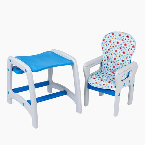 Scaun de masa Juju Eat&Play, Albastru, Culoare: Albastru,poza 3  - ExclusivMAG.ro Scaun de masa Juju Eat&Play, Albastru, Culoare: Albastru,poza 3