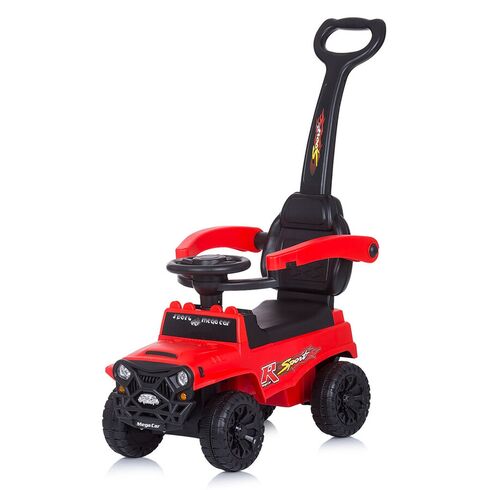 Masinuta de impins Chipolino Safari red cu maner si copertina, Culoare: Rosu,poza 4