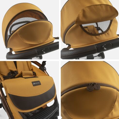 Carucior Leclerc Influencer Air Golden Mustard, Culoare: Galben, Model: sport,poza 4  - ExclusivMAG.ro Carucior Leclerc Influencer Air Golden Mustard, Culoare: Galben, Model: sport,poza 4