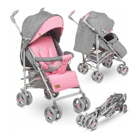 Lionelo - Carucior sport Irma, Grey/Pink, Culoare: Roz, Model: sport,poza 2  - ExclusivMAG.ro Lionelo - Carucior sport Irma, Grey/Pink, Culoare: Roz, Model: sport,poza 2