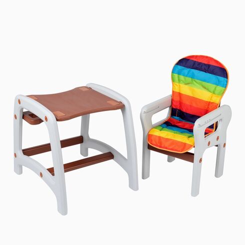 Scaun de masa Juju Eat&Play, Maro, Culoare: Multicolor,poza 2