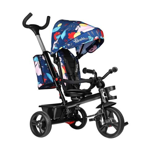 Tricicleta multifunctionala cu sezut reversibil, pliabila, Lionelo Haari, Blue Navy, Culoare: Multicolor