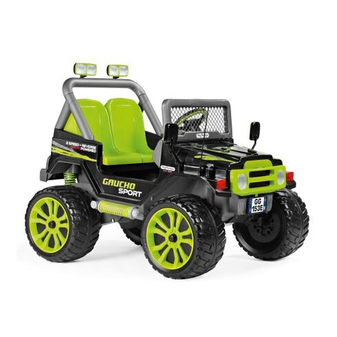 Masina electrica Peg Perego Gaucho Sport, 12V, 3 ani +, Verde/Negru,poza 2