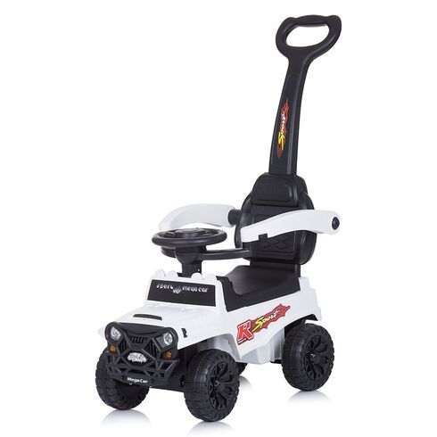 Masinuta de impins Chipolino Safari white cu maner si copertina, Culoare: Alb,poza 4