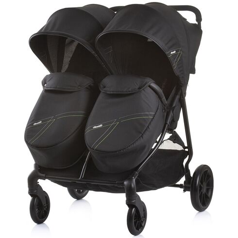 Carucior gemeni Chipolino Top Stars ebony, Culoare: Negru - poza 3 - ExclusivMAG.ro