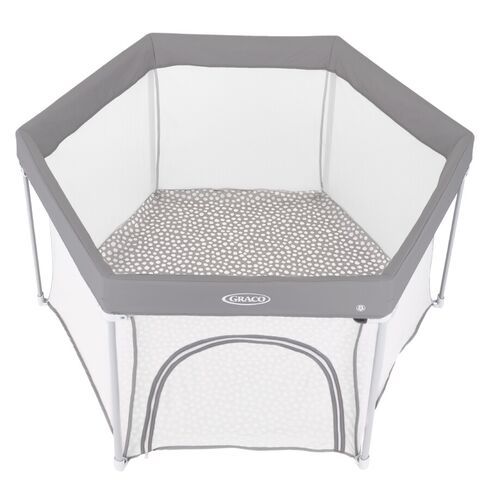 Tarc de joaca Graco EverGo Dotty, Culoare: Gri, Dimensiuni: 140x70,poza 3