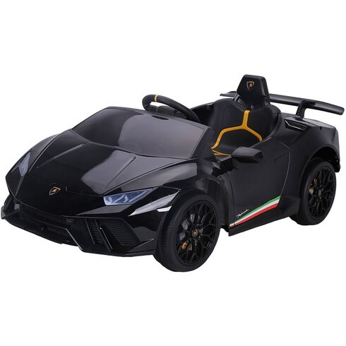 Masinuta electrica Chipolino Lamborghini Huracan black cu scaun din piele si roti EVA, Culoare: Negru, Capacitate acumulator: 12V,poza 2