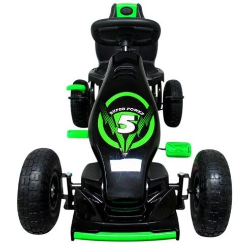 Kart cu pedale Gokart, 4-10 ani, roti gonflabile, G8 R-Sport - Verde, Culoare: Verde,poza 2