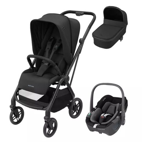 Sistem 3in1 Maxi-Cosi Leona2 ESSENTIAL BLACK, Culoare: Negru, Model: 3 in 1