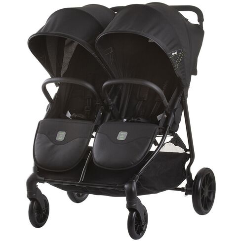 Carucior gemeni Chipolino Top Stars ebony, Culoare: Negru