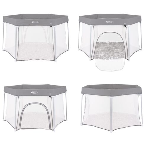 Tarc de joaca Graco EverGo Dotty, Culoare: Gri, Dimensiuni: 140x70,poza 5