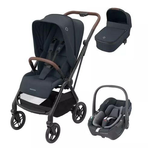 Sistem 3in1 Maxi-Cosi Leona2 ESSENTIAL GRAPHITE, Culoare: Gri, Model: 3 in 1