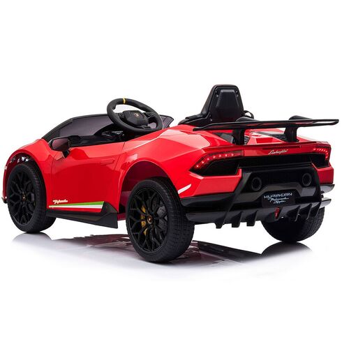 Masinuta electrica Chipolino Lamborghini Huracan red cu scaun din piele si roti EVA, Culoare: Rosu, Capacitate acumulator: 12V,poza 5
