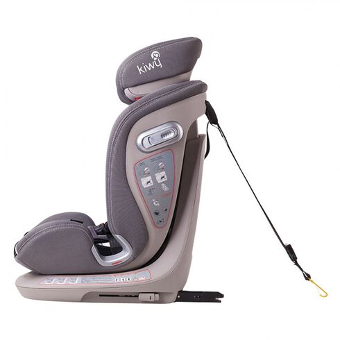 Scaun auto cu isofix si centura Top Tether Alia 9-36 kg, Carbon Kiwy, Culoare: Gri, Grupa: 9-36kg (9 luni - 12 ani),poza 3