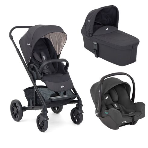 Carucior pentru copii multifunctional 3 in 1 Joie Chrome Ember, Culoare: Gri/Negru, Model: 3 in 1