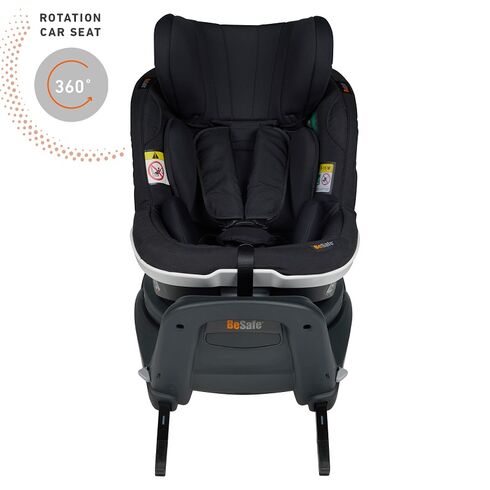 Scaun auto rotativ Besafe iZi Turn i-Size - Fresh Black Cab, Culoare: Negru, Grupa: 61-105cm (4luni - 4ani),poza 2