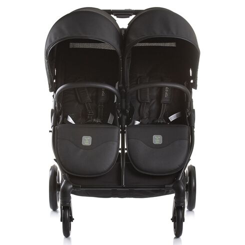 Carucior gemeni Chipolino Top Stars ebony, Culoare: Negru - poza 4 - ExclusivMAG.ro