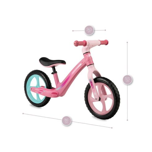 Bicicleta fara pedale, Momi Mizo - Pink, Culoare: Roz,poza 6