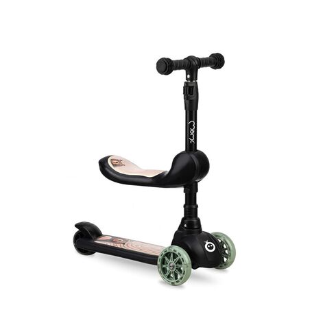 Trotineta transformabila 2in1 MoMi Kiuru - Black, Culoare: Negru