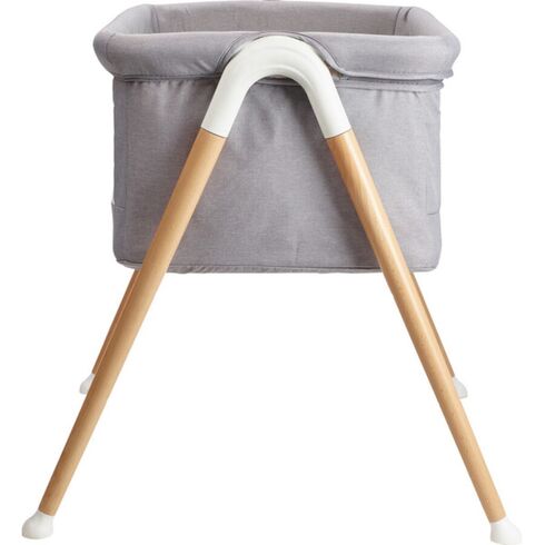 Patut cu cadru din Lemn Goodnight Grey BabyGo, Culoare: Gri, Dimensiuni: 80x50,poza 2