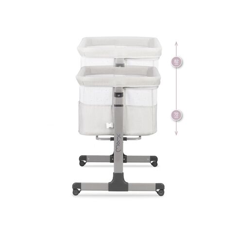 Co-sleeper MoMi, Revo - Light Grey, Culoare: Gri deschis,poza 6