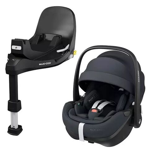 Scaun Auto I-Size Maxi-Cosi PEBBLE 360 PRO + Baza Auto FAMILYFIX 360 PRO ESSENTIAL GRAPHITE, Culoare: Gri, Grupa: 0-13kg (0 luni - 12 luni)