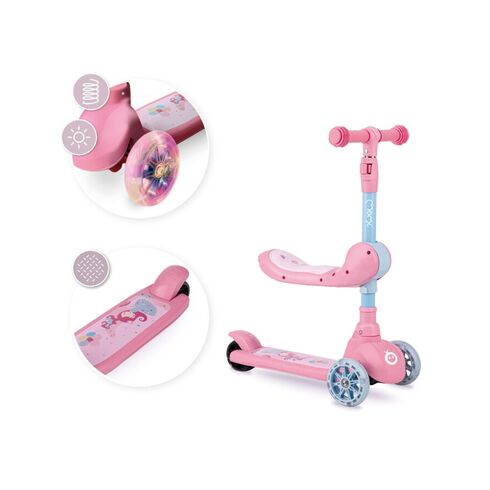 Trotineta transformabila 2in1 MoMi Kiuru - Pink, Culoare: Roz - poza 3 - ExclusivMAG.ro