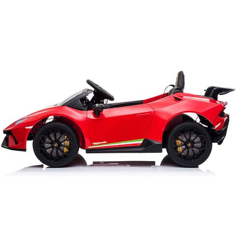 Masinuta electrica Chipolino Lamborghini Huracan red cu scaun din piele si roti EVA, Culoare: Rosu, Capacitate acumulator: 12V,poza 4