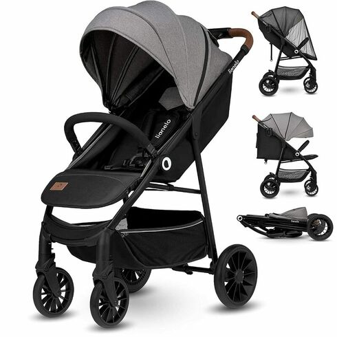 Carucior sport Lionelo Zoey Cadru din aluminiu, Gri, Culoare: Gri,poza 2  - ExclusivMAG.ro Carucior sport Lionelo Zoey Cadru din aluminiu, Gri, Culoare: Gri,poza 2