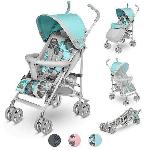Carucior sport Lionelo Elia, Tropical Turquoise, Culoare: Turquoise,poza 2