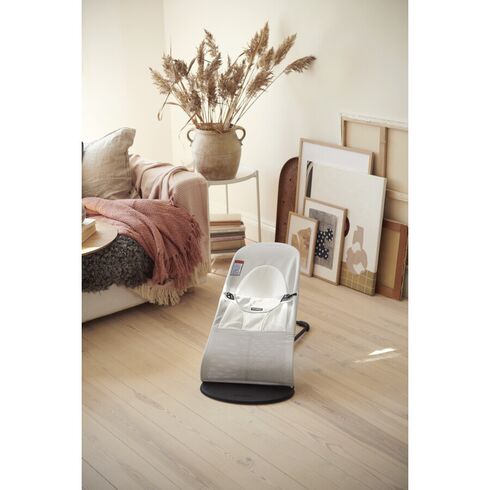 BabyBjorn - Balansoar Balance Silver White Mesh, Culoare: Alb/Gri,poza 10