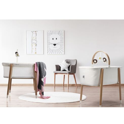 Patut cu cadru din Lemn si Bara de Jucarii Sleepgood Mesh BabyGo,poza 6