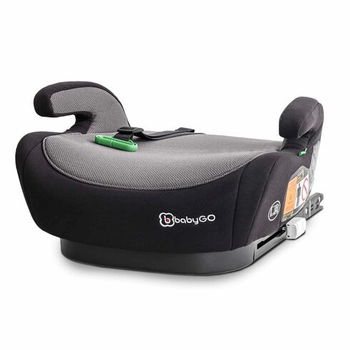 Scaun auto booster i-Size Bursa IV Black, 125-150 cm, certificat R129 BabyGo, Culoare: Negru, Grupa: 22-36kg (6 ani - 12 ani)
