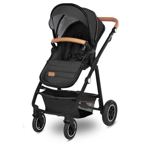 Carucior Lionelo Amber 2 in 1, Pana la 22 kg, Gri inchis, Culoare: Gri, Model: 2 in 1,poza 5
