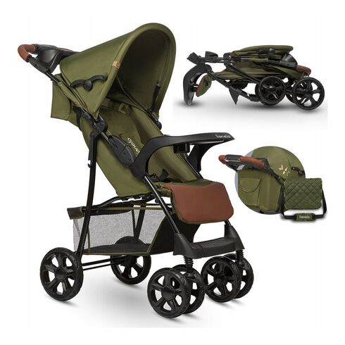 Carucior sport Lionelo Emma Plus, Forest Green, Culoare: Verde,poza 2