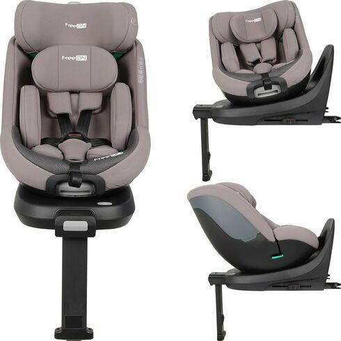 Scaun auto pentru copii, Lotus, Nastere - 125 Cm, Rotire 360° grade, FreeON, Grey, Culoare: Gri deschis, Grupa: 0-25kg (0 luni - 7 ani),poza 2