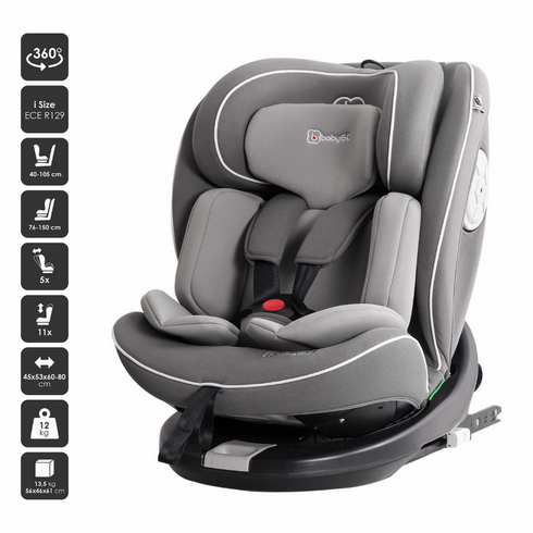 Scaun auto BabyGo Nova2, Gray, 40 -150 cm, certificat R129, Culoare: Gri, Grupa: 0-18kg (0 luni - 4 ani) - poza 3 - ExclusivMAG.ro