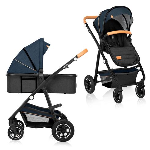 Carucior Lionelo Amber 2 in 1, Pana la 22 kg, Albastru, Culoare: Albastru, Model: 2 in 1,poza 2